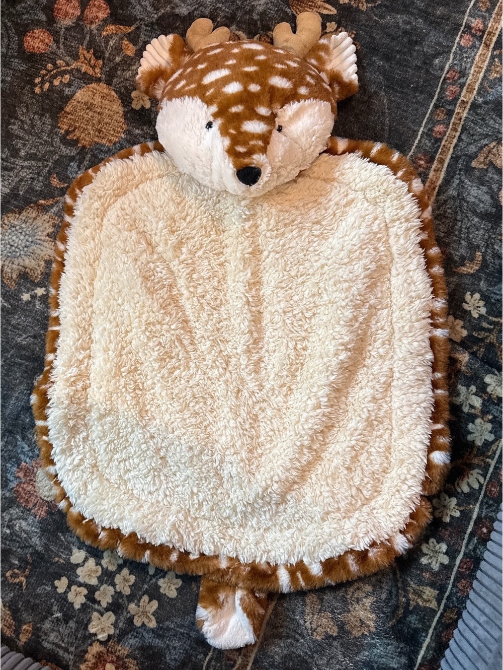 Anthropologie Plush Deer Throw Blanket